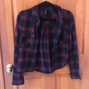 red and black flannel shirt